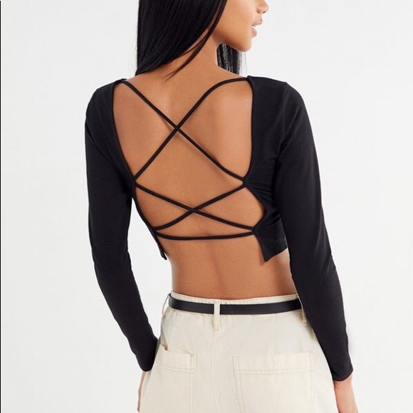 Urban Outfitters Tops - UO Kaia Strappy Open-Back Cropped Top
